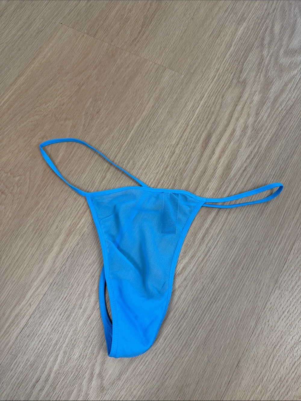 Victoria's Secret 100% Silk Sheer V String Thong Panty L
